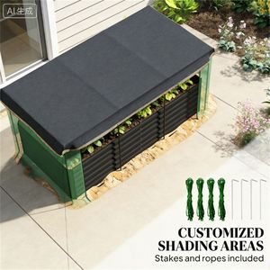 Fioriera Rialzata Grigio Scuro e Vaso per Piante, Elegante Rete da Giardino per Fioriere da Esterno - Product Image 4