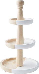 wholesale price Wood <b>Cake</b> <b>Stand</b> With Chrome Base Reusable Dessert Display For Kitchen Wedding latest wood <b>cake</b> <b>stand</b> - Product Image 6