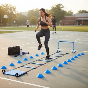 Attrezzatura Professionale Regolabile per Fitness - Set di Allenamento con Scala per Agilità, Velocità e Coordinazione dei Piedi, con Borsa per il Trasporto - Product Image 2