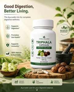 Triphala Capsules 500 mg <b>Herbal</b> <b>Supplement</b> Digestive Wellness Hair Growth Adult Children 60 Vegetarian Capsules Ayurvedic - Product Image 5