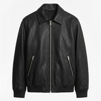 Veste d'hiver décontractée unisexe en cuir de vachette véritable de qualité supérieure OEM ODM, avec fermeture frontale solide, écologique, imperméable et respirante