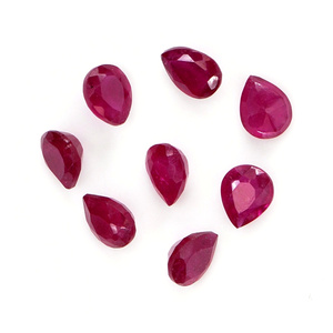 Rubis naturels de Bangkok, formes poire calibrées 2,5x3,5 mm, pierres précieuses de rubis naturelles facettées en vrac pour la fabrication de bijoux, prêtes à l'emploi - Product Image 3