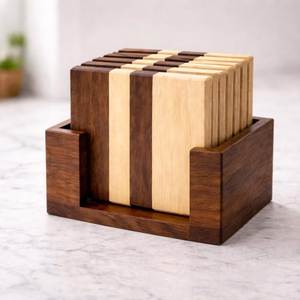 Sous-verre en bois de qualité supérieure pour la décoration de table, les mariages, les fêtes, les bars – Prix abordable, usage très demandé - Product Image 3