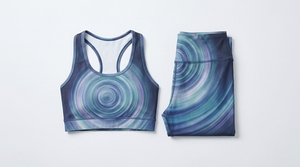 Meilleur design, impression personnalisée professionnelle, ensembles de yoga pour femmes, marque privée, à carreaux, 2 pièces, 100% polyester, léger, respirant - Product Image 4