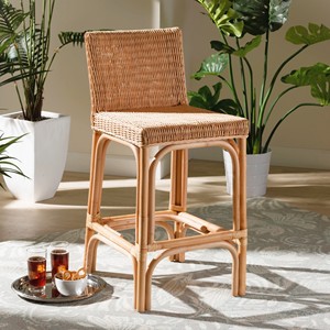 Silla alta de ratán para isla de cocina, fabricante que suministra sillas de comedor de caña natural de primera calidad - Product Image 1