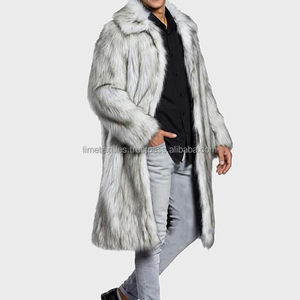 Nouveau prix spécial, manteau long en fausse fourrure de renard pour homme - Imperméable et réversible avec capuche - Product Image 6