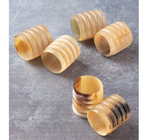 Anillo para Servilletas de Cuerno Natural de Primera Calidad para Vajilla, Decoración del Hogar, Servilletas de Lujo para Decoración de Mesa - Product Image 5