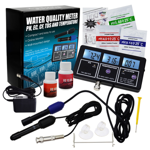 Testeur de qualité de l'eau numérique 5-en-1 - Testeur multiparamètres pour pH, EC, CF, TDS et température avec affichage triple instantané - Product Image 2