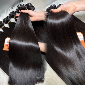 ช่อผมตรงกระดูกกระจกเครื่องจักรคู่สีธรรมชาติทำจากผมผู้บริจาคเส้นผมชาวเวียดนาม - Product Image 2