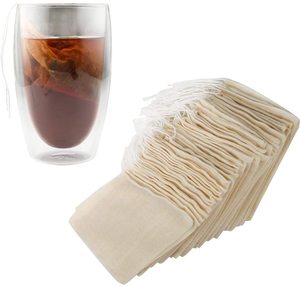 Disposable Non-woven Mini <b>Tea</b> Strainers 100pcs with Drawstring for Loose Leaf <b>Tea</b> <b>Infusers</b> Modern Style - Product Image 1