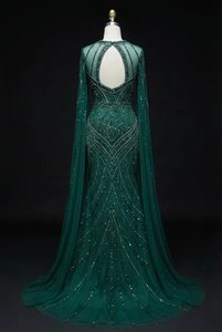 Vestido de Fiesta de Tul con Cuentas de Inspiración Vintage, Largo hasta el Suelo, Bordado, con Mangas Cortas, Vestido de Noche de Lujo para Mujer, 2026 - Product Image 2