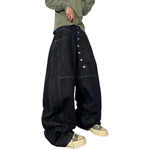 Pantalones Vaqueros Anchos de Moda Urbana para Hombre, Corte Holgado, Estilo Vintage, Ropa Casual - Product Image 2