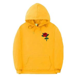 Sudadera con capucha roja con estampado de gafas y rayo, unisex, informal, holgada, de forro polar, para otoño, a la moda, al por mayor, personalizada - Product Image 5