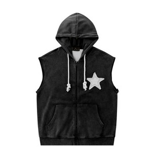 Sudadera con Capucha Urbana al por Mayor, Lavado Ácido, Efecto Desgastado, Personalizada Frontalmente, Poliéster/Algodón Ecológico, Bordada, Corte Regular, Digital - Product Image 6