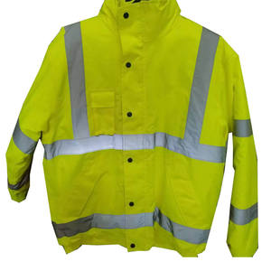 Vestes de travail coupe-vent personnalisables haute visibilité ANSI Classe 2 pour agents de sécurité, imperméables et réfléchissantes, style streetwear - Product Image 2