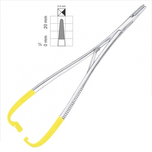 Porte-aiguille Luethy Beck à succès, 8 pouces, à mâchoires droites dentelées, en carbure de tungstène, instruments chirurgicaux en acier inoxydable allemand - Product Image 2