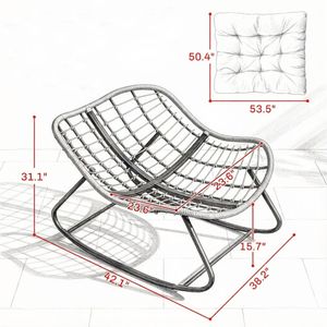 Sedia a dondolo da giardino per comode sedute all'aperto - Product Image 3