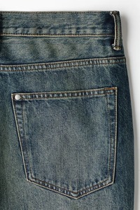 Jean en denim robuste en coton uni pour le travail – Coupe décontractée et écologique à jambe large, idéal pour le bureau et le quotidien – Collection Printemps - Product Image 5