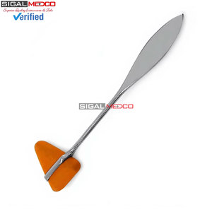 Marteau de réflexes neurologique Orange de 7,5 pouces, instrument médical chirurgical en acier inoxydable de qualité allemande pour diagnostic neurologique - Product Image 4