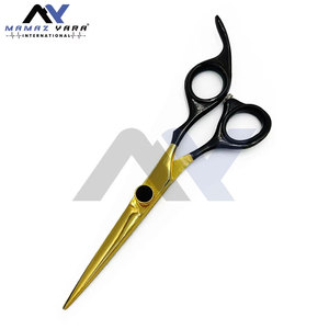 Professional Gold Black Barber <b>Scissors</b> Set Premium Hairdressing Thinning Shears Stainless Steel Sharp Right-Handed Custom Logo - Product Image 2