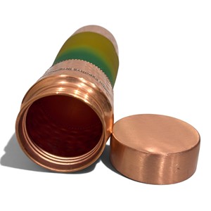 Green Enamel <b>Copper</b> <b>Drinking</b> <b>Bottle</b> Indian exports international. (Certified pure <b>copper</b>) - Product Image 3