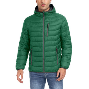 Premium <b>Men</b> <b>Long</b> Hooded Windproof Puffer <b>Jacket</b> Custom Branding Front Soft Insulated Strong Zip Closure Verified Private Label - Product Image 1