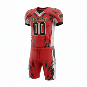 Conjunto de Uniforme de Fútbol Americano Personalizado con Logotipo Frontal, 100% Poliéster, Antibacteriano, de Secado Rápido, para Todas las Temporadas - Product Image 1