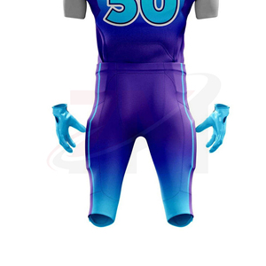 Uniforme de Fútbol Personalizado para Hombre, Número 50, Azul y Morado, Sublimado, Poliéster Transpirable, Talla Adulto, Diseño con Cuello en V - Product Image 4