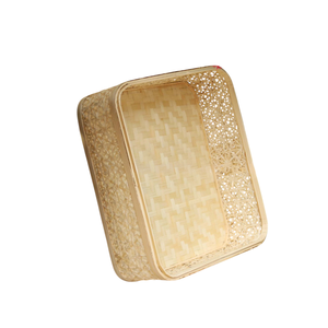 Caja de Regalo Oriental Hecha a Mano de Bambú para Uso Industrial, Cesta de Malla con Diseño de Estrella, Minimalista, Rectangular, para Recuerdos, Empaque de Lujo, al por Mayor - Product Image 4