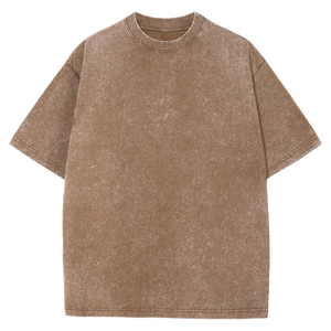 T-shirt vintage délavé à l'acide, streetwear, effet vieilli, en coton épais, avec logo, épaules tombantes, coupe oversize, logo personnalisé - Product Image 4