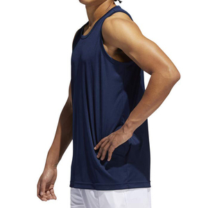 <b>Low</b> Price High Quality Breathable Casual Men Tank <b>Top</b> Solid Front All Season OEM Customizable Polyester/Cotton Quick Dry Custom - Product Image 5