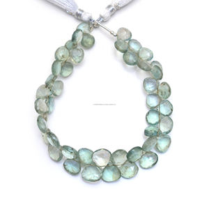 Venta al por Mayor de Cuentas Facetadas en Forma de Corazón de Piedra Solar de Oregón, Naturales, Hechas a Mano, de Primera Calidad, para la Elaboración de Joyería DIY para Pulseras - Product Image 2