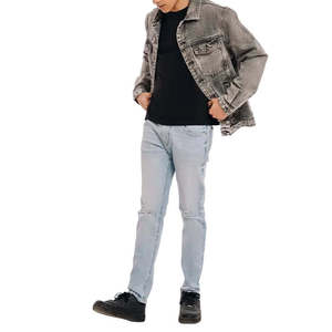Men's Grey <b>Denim</b> Jacket & <b>Coat</b> - Product Image 1