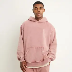 Vente en gros de sweats à capuche vintage en coton délavé à l'acide, effet usé, séchage rapide, respirants, prix usine - Product Image 1