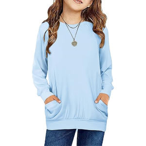 Custom Kids Crew Neck Sweatshirt 220G 100% Cotton <b>Toddler</b> <b>Hoodie</b> Warm Fleece with Printed Logo - Product Image 1