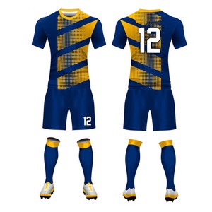 รับผลิตเสื้อฟุตบอลแบบขายส่ง ออกแบบโลโก้และหมายเลขทีมสโมสรตามสั่ง ชุดฟุตบอลแบบซับลิเมชั่นสำหรับทีมฟุตบอล - Product Image 1