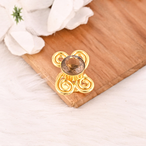 Smoky Hydro Fashion <b>Ring</b> Handmade Gemstone Jewelry for Women - Product Image 2