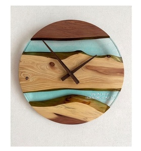 Regalo de inauguración de la casa, reloj de pared artístico de resina epoxi de madera, arte de pared moderno, reloj hecho a mano, regalo de boda de Navidad, decoración de apartamento en casa - Product Image 4