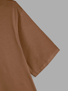 Camiseta Gráfica Marrón con Estampado 'Good Things Take Time' - Estilo Groovy con Letras Burbuja - Top Oversize Estético Vintage Streetwear - Product Image 4