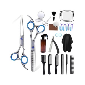 Professional Hairdressing Scissors Set With Combs Spray Bottle <b>Mirror</b> And Cape For Salon Use - Product Image 1