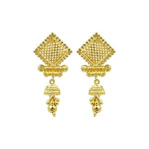 สร้อยคอแฟชั่นชุบทอง 14K18K24K แบบไมครอน ดีไซน์ลายดอกไม้แบบดั้งเดิม พร้อมต่างหูแบบห้อยเข้าชุด ขายส่ง - Product Image 6