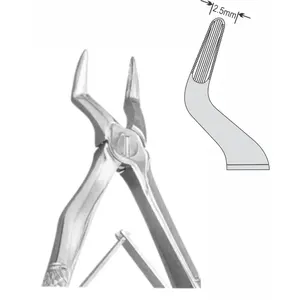 Instrumentos quirúrgicos dentales manuales para niños PATRÓN DE FOCEPS DE EXTRACCIÓN para implantes déntricos de extracción de raíces centrales superiores - Product Image 1