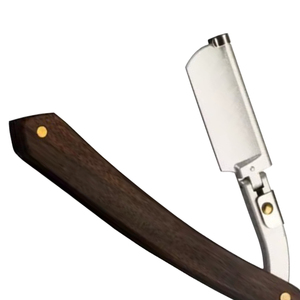 Rasoir à raser avec manche en bois, rasoir de qualité supérieure, lame réglable en acier inoxydable pour un rasage professionnel - Product Image 3