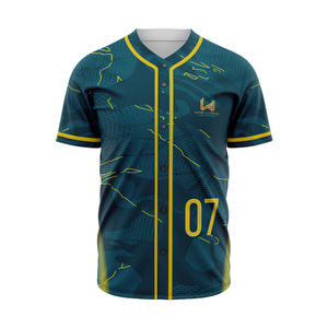 Maillots de baseball personnalisés avec logo d'équipe, nouveau motif, séchage rapide, respirants, haute qualité, manches courtes, entièrement boutonnés, grandes tailles - Product Image 4