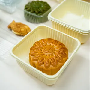 50g 100g Clear Plastic Box Mooncake Logo Custom Cake Box Manufactured In Vietnam Food Packaging Company Food Packaging Boxes
