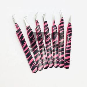 Nuevas pinzas ligeras para pestañas de acero inoxidable Diseño sostenible recubierto de papel para pestañas de visón - Product Image 1