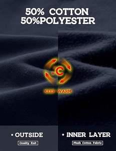 Veste polaire zippée pour homme 400 g/m² en coton et polyester épais, personnalisable avec logo, pour l'hiver – Pakistan Micah Corp Co - Product Image 6