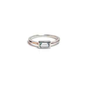 Anillo de Plata de Ley 925 con Piedra Preciosa de Aguamarina Azul Natural para Mujer |   Anillo de Regalo de Joyería Fina y Elegante - Product Image 4