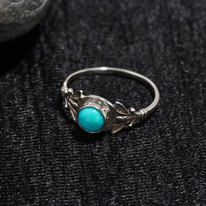 Wholesale 925 Sterling <b>Silver</b> Bezel Setting Oval Cut Turquoise Gemstone Handmade Classic Style Women's Wedding <b>Ring</b> <b>Statement</b> - Product Image 3