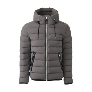 Fully Customized Men's Waterproof Canvas Puffer <b>Jackets</b> Polyester Wadding Filled Winter DDP Shipping - Product Image 1